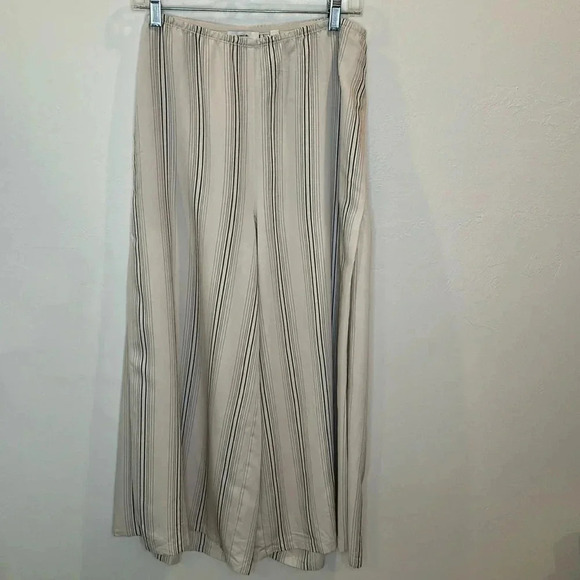 VINCE WIDE LEG CULOTTES STRIPED PULL ON PANTS - Picture 3 of 8